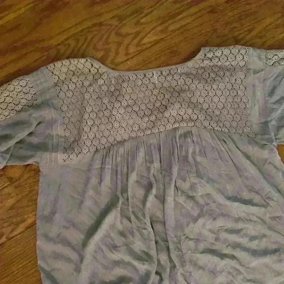 Free People Moon River Boho Lace Panels Peasant Top Balloon Sleeve Size Small - Picture 14 of 15